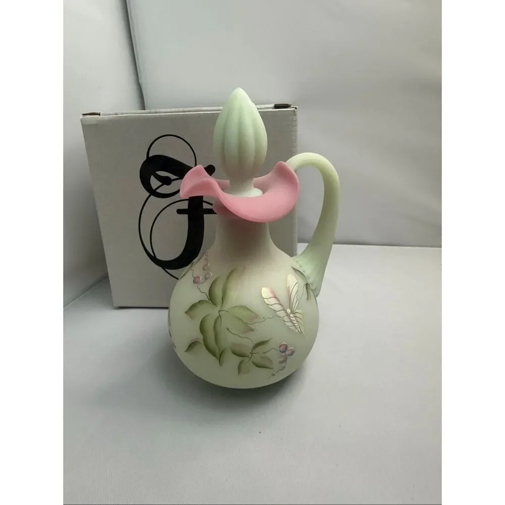 Fenton Lotus Mist Burmese Cruet – Historic Collection 2000 – Showcase Dealer Exc